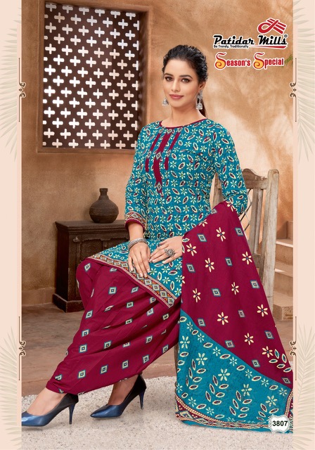 Patidar Season's Special vol-38 Cotton Designer Patiyala Dress Material